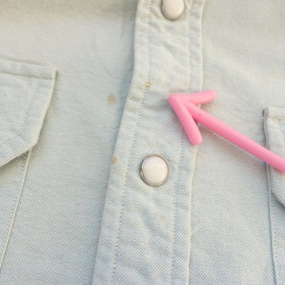 RIVAY Blue Mens Shirt Small Denim Pocket Light Pearl Snap Cabincore Barn USA - Picture 7 of 13